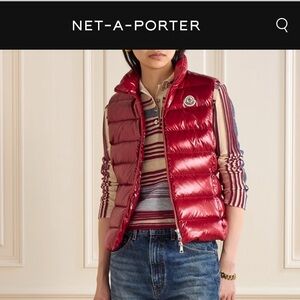 Moncler Shiny Red Down Vest